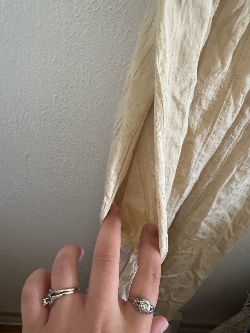 Mare Mare x Anthro Ruffled Shoulder Maxi Dress in Light Beige - Picture 4 of 8